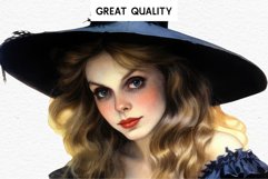 vintage witch lady women wizard magic clipart character orange Pumpkin Girl art, young lady Halloween Vintage Witch Lady Wizard Women Pumpkin Clipart Tale Art Image Watercolor Transparent Print illustration sublimation creepy printable digital