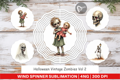 Halloween Vintage Zombies Wind Spinner Product Image 1