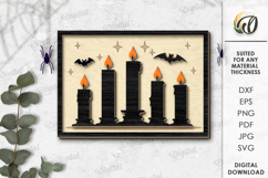 Halloween Wall Art Laser Cut. Halloween Decor SVG Product Image 1