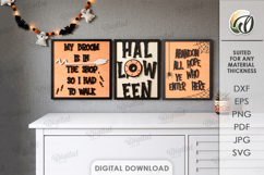 Halloween Wall Signs Bundle Laser Cut. Wall Decor SVG Product Image 6