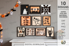 Halloween Wall Signs Bundle Laser Cut. Wall Decor SVG Product Image 1