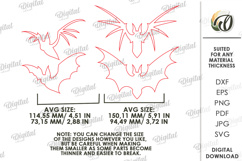 Halloween Wall Decor Laser Cut. Flying Bats Wall Decor SVG Product Image 2