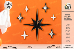 Halloween Wall Decor Laser Cut. Night Sky Wall Decor SVG Product Image 1