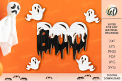 Halloween Wall Decor Laser Cut. Ghosts Wall Decor SVG Product Image 1