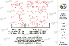 Halloween Wall Decor Laser Cut. Ghosts Wall Decor SVG Product Image 2