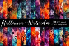 Watercolor Backgrounds, 15x15 Halloween Watercolor Papers Product Image 1