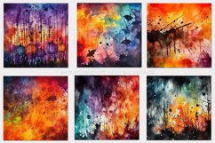 Watercolor Backgrounds, 15x15 Halloween Watercolor Papers Product Image 2