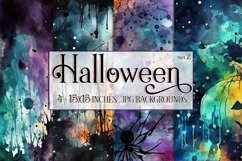 Halloween Backgrounds, 15x15 Halloween Watercolor Papers, s2 Product Image 1