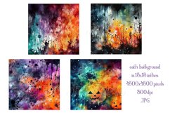 Halloween Backgrounds, 15x15 Halloween Watercolor Papers, s2 Product Image 2