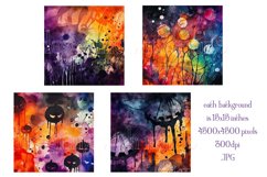 Halloween Backgrounds, 15x15 Halloween Watercolor Papers, s3 Product Image 2