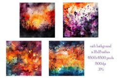 Halloween Backgrounds, 15x15 Halloween Watercolor Papers, s4 Product Image 2