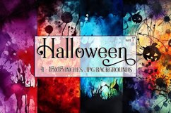 Halloween Backgrounds, 15x15 Halloween Watercolor Papers, s7 Product Image 1