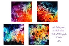 Halloween Backgrounds, 15x15 Halloween Watercolor Papers, s7 Product Image 2