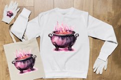 Watercolor Cauldron Sublimation Clipart Design