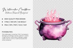 Halloween Watercolor Cauldron Sublimation Clipart Design