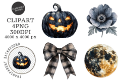 Halloween Watercolor Clipart Product Image 1
