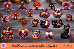 Cute halloween Clipart watercolor Product Image 2