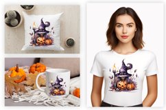 halloween watercolor clipart 