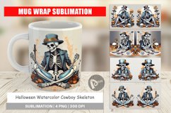 Mug Wrap Design Cowboy Skeleton Product Image 1