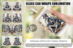 Glass Can Wraps Cowboy Skeleton Product Image 1
