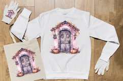 Watercolor Creaky Door Clipart Design