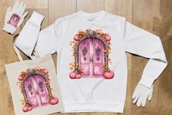 Watercolor Creaky Door Clipart Design