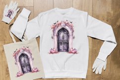 Watercolor Creaky Door Clipart Design