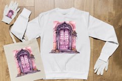 Watercolor Creaky Door Clipart Design
