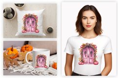 Watercolor Creaky Door Clipart Design