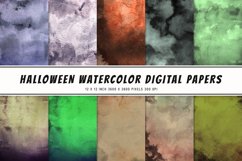 Halloween Watercolor Digital Papers Product Image 1