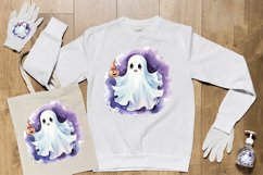 Watercolor Ghost Clipart PNG Design