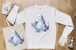 Watercolor Ghost Clipart PNG Design