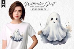 Watercolor Ghost Clipart PNG Design