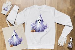 Watercolor Ghost Clipart PNG Design
