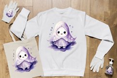 Watercolor Ghost Clipart PNG Design