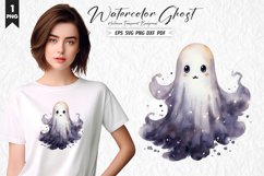 Watercolor Ghost Clipart PNG Design