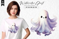 Watercolor Ghost Clipart PNG Design