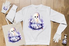 Halloween Watercolor Ghost Clipart PNG Design