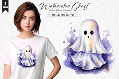Watercolor Ghost Clipart PNG Design