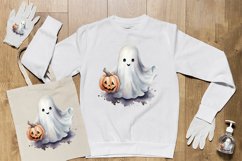 Watercolor Ghost Clipart PNG Design