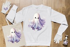 Watercolor Ghost Clipart PNG Design