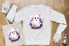 Watercolor Ghost Clipart PNG Design