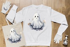Watercolor Ghost Clipart PNG Design