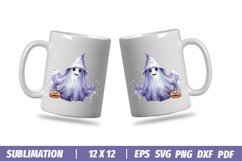 Halloween Watercolor Ghost Sublimation Clipart Design Bundle Product Image 6
