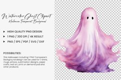 Watercolor Ghost Sublimation Clipart Design