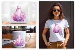 Halloween Watercolor Ghost Sublimation Clipart Design