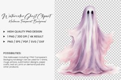 Watercolor Ghost Sublimation Clipart Design