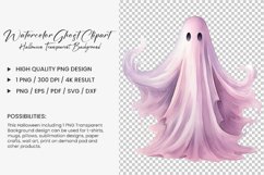 Watercolor Ghost Sublimation Clipart Design