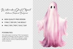 Watercolor Ghost Sublimation Clipart Design