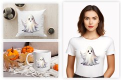 Watercolor Ghost Sublimation Clipart PNG Design